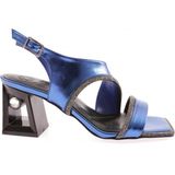 DGN 619-23Y Kadin Kristal Taşli Topuklu Sandalet - Saks