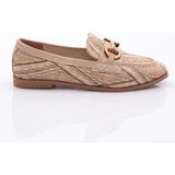 Dgn 6370 Kadin Metal Aksesuarli Babet - Bej