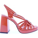 DGN 7752-23Y Kadin Fiyonk Tokali Alçak Platform Yüksek Topuk Sandalet - Orange