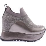 DGN 927-23Y Mega Kalın Taban Silver Taşlı Sneakers Platin Kadın Spor Ayakkabı