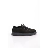 DGN Erkek Sneaker Spor Ayakkabı, Siyah Nubuk, 43 Numara, 6641-2505