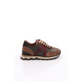 DGN Erkek Sneaker Spor Ayakkabı, Taba Süet Haki Bordo, 45 Numara