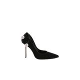 DGN Kadın Abiye Stiletto, Yüksek İnce Topuklu, Siyah Açma, 39 Numara