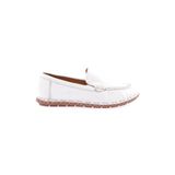 DGN Kadın Dikiş Detaylı Loafer Ayakkabı Beyaz 71432110