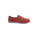 DGN Kadın Günlük Loafer Ayakkabı, Kızıl Taba Süet, 36 Numara 8800002643852