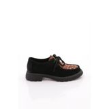 DGN Kadın Günlük Loafer Ayakkabı, Siyah Leopar Süet, 40 Numara, 4247-730