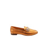 DGN Kadın Loafer Ayakkabı, Oranj Simli, 36 Numara