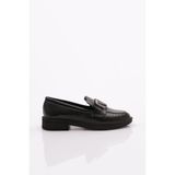 DGN Kadın Loafer Ayakkabı, Siyah Kroko, 40 Numara