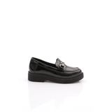 DGN Kadın Loafer Ayakkabı, Siyah Rugan, 37 Numara, 1072-1-083-2106