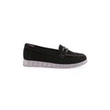 DGN Kadın Loafer Ayakkabı, Siyah Süet, 36 Numara 8800002365037