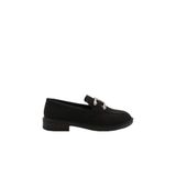 DGN Kadın Loafer Ayakkabı, Siyah Süet, 40 Numara