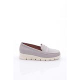 DGN Kadın Loafer Günlük Ayakkabı, Silver Gri, 37 Numara