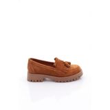 DGN Kadın Loafer Günlük Ayakkabı, Taba Süet, 37 Numara, 2840-730