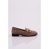 DGN Kadın Loafer Günlük Ayakkabı, Vizon Süet, 40 Numara, 3350-424