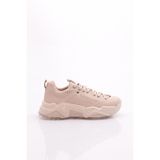 DGN Kadın Sneaker, Bej Cilt, 37 Numara