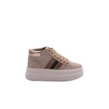 DGN Kadın Sneaker, Platform Topuklu, Bej Altın, 37 Numara