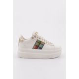DGN Kadın Sneaker Spor Ayakkabı, Beyaz, 38 Numara, ES861-2007