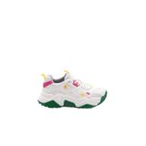 DGN Kadın Sneaker Spor Ayakkabı, Beyaz Sarı Fuşya, 36 Numara, 65137-2027