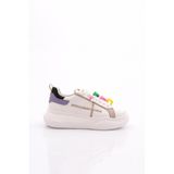 DGN Kadın Sneaker Spor Ayakkabı, Beyaz Siyah, 40 Numara, 1023-2007