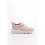 DGN Kadın Sneaker Spor Ayakkabı, Ekru, 38 Numara