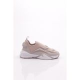 DGN Kadın Sneaker Spor Ayakkabı, Gümüş Likra, 40 Numara
