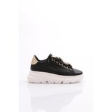 DGN Kadın Sneaker Spor Ayakkabı, Siyah-Beyaz, 39, ES852-2007