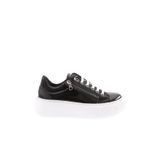 DGN Kadın Sneaker Spor Ayakkabı, Siyah Kırışık Beyaz, 40 Numara, 875-1986