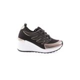 DGN Kadın Sneaker Spor Ayakkabı, Siyah Platin, 36 Numara, 0114-2024