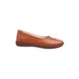 DGN P11 Taba Anatomic Footwear Deri Kadın Babet