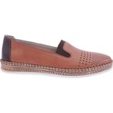 DGN P37-22Y Kadın Lazerlı Soft Anatomıc Footwear Derı Ayakkabı - Kahverengi