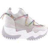 DGN Z94 23Y Kadin Mega Kalin Taban Simli Ip Detayli Sneakers Ayakkabi - Gri