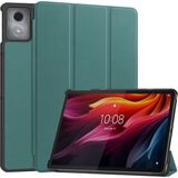 Dgplz Store Lenovo Tab K11 Plus Için 3 Katlı Tutucu Tablet Kılıfı (Yurt Dışından) - Koyu Yeşil