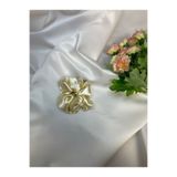 D&GSEWİNGSHOP KREM SATEN LASTİK/SİMİT TOKA TEKLİ
