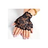 Dgt Luxury Parmaksız Dantel Eldiven-Balo, Nikah, Düğün, Etkinlik
