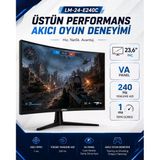Dhı-Lm24-E240c Va Panel Curved (Kavisli) 23,6 İnç 240 Hz 1920 (H) × 1080 (V) Çözünürlük 1 Ms Gaming Monitör