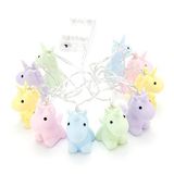 Dhink DHINK322 Unicorns String Gece Lambası, Renkli