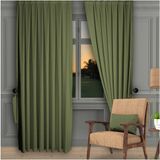 Dhm Perde Su Yeşili Ada Fon Perde Normal Pile 1'e 2,5 Pile - 100 x 240 cm
