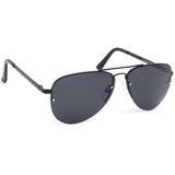 Di Caprio DC3015BLACK Siyah Yarım Çerçeve Erkek Güneş Gözlüğü Damla Model Polarize Camlı UV400 Koruma ve Retro Stil