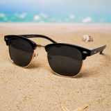 Di Caprio DC3025BLACK Siyah Gold Polarize Camlı Clubmaster Kadın Güneş Gözlüğü