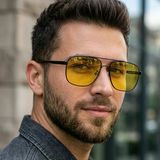 Di Caprio Dc3053ar Modern Square Antifar Polarize Camlı Erkek Güneş Gözlüğü