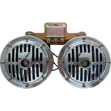 Dı Dıt Korna 12V Roleli Super Ton Büyük 13Mm Nikel Set / Ssko64