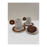 Dİ TAZZA Di TAZZA_EL YAPIMI iki kişilik dört parça_BİSKÜVİLİ 110ml KAHVE FİNCANI