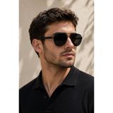 DIA Accessories Siyah Pilot Güneş Gözlüğü Metal Çerçeve Füme Cam Modern Tasarım