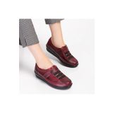Dia Comfort 004 Kadın Bordo Ortopedik Hakiki Deri Ayakkabı