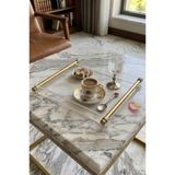 Dia Lüks Gold Detaylı Pleksi Nişan ve İkram Tepsisi - Şık Sunum Aksesuarı - 25x27 cm