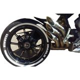 Diablo + Kuyruk Motorsiklet Lastik Yazısı Lastik Stiker 15 İnç Ile 21 İnç Arası Uyumlu Beyaz 2Lastik İçin Set - Standart - Renkli
