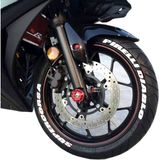 Diablo Supercorsa Motorsiklet Lastik Yazısı Stickeri 15-21 İnç Arası Uyumlu Lastik Stiker 2Lastik İçin Set - Standart - Renkli