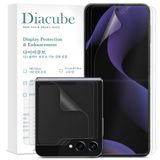 Diacube [3+3 Paket] Samsung Galaxy Z Flip 6, EPU+TPU Parlama Önleyici Mat Ekran Koruyucu, 3 Paket Tam Kapalı İç + 3 Paket Dış Film, Parmak İzini Önleme, Kendi Kendini İyileştirme, Hizalama Jig ile Kolay