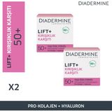 Diadermine Kırışıklık Karşıtı Lıft+ 50+ Gündüz Kremi 2 Parça Cilt Aydınlatıcı Pro-Kolajen İçerikli