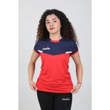 Diadora Aris Kadın Tişört Kırmızı Lacivert - Kırmızı - Lacivert
